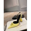 Versace La Medusa sling back yellow heels