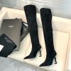YSL black high boots