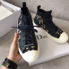 DIOR TECHNICAL KNIT OBLIQUE MID-TOP SNEAKER