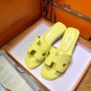 Hermes yellow slippers