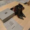 Balenciaga Cagole Buckled Black Leather Boots