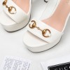 Gucci gold white high heels 13cm