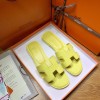 Hermes yellow slippers