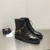 Chanel Black Quilted Chain Boots