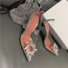 Amina muaddi clear crystal heels