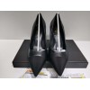 Chanel Black Leather Pearl Heel Pump